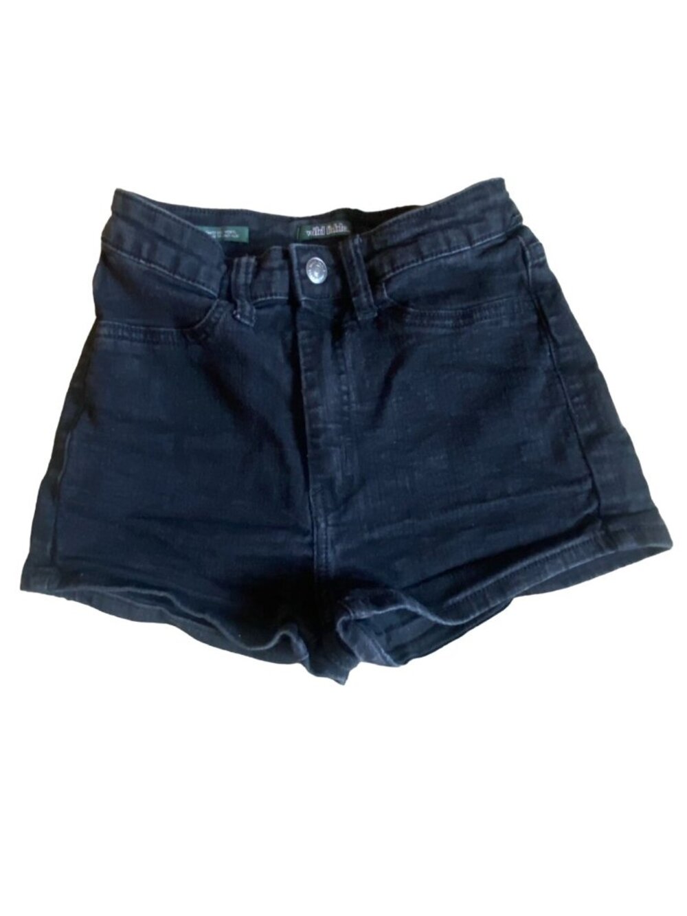 Wild Fable 'Highest Rise Shorts' Womens Denim Shorts-Black-Size 4-GUC